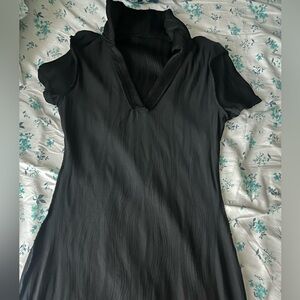 Stylish Black V-Neck Dress